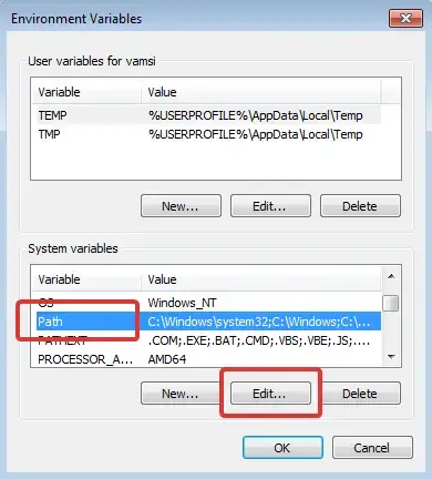 select path to edit windows 7
