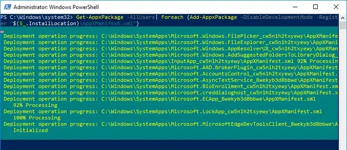 Reinstall built in app windows 10 Reinstall built in app windows 10