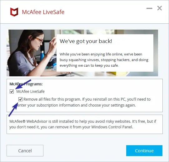 mcafee virus protection keeps turning off