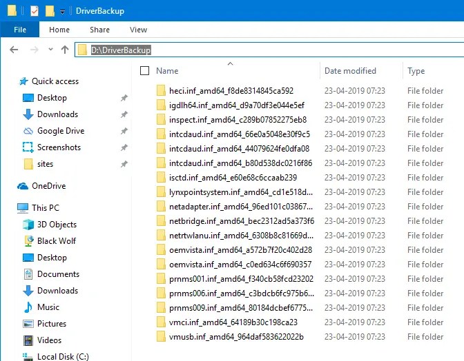 ドライバーをバックアップするPowershellコマンド04 ドライバーをバックアップするPowershellコマンド04