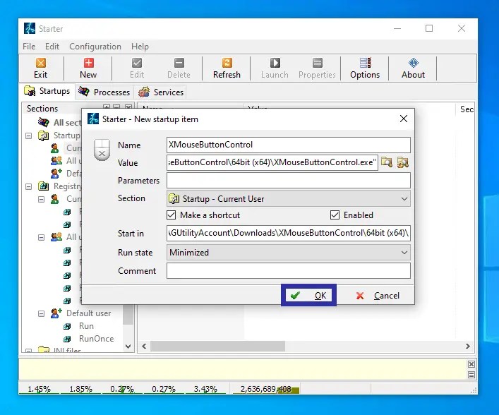 スタートアップ10にポータブルアプリを追加する