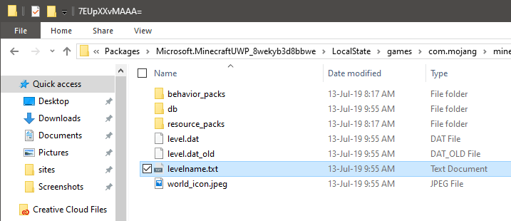 Open minecraft saved world folder