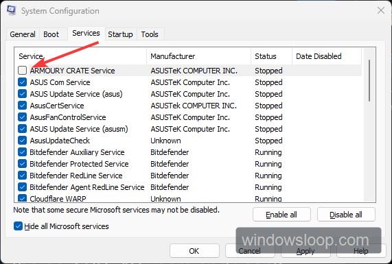 Armory Window 이 간단한 단계로 Asus Armory Crate 시작 비활성화 - GAMINGDEPUTY KOREA