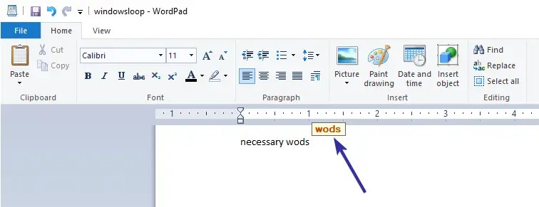 how to spell check on wordpad