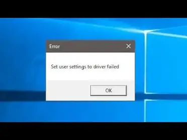 How To Fix Set User Settings To Driver Failed Error Alps Device Drive Users were able to find various fixes to this specific problem. driver failed error alps device drive