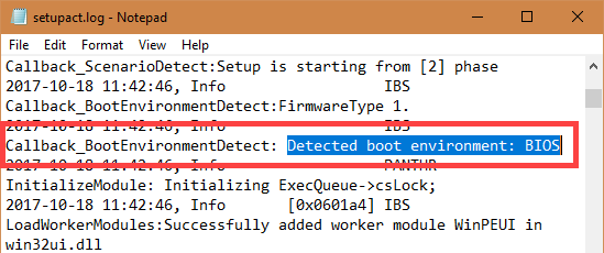 Your detected Boot Environment Your detected Boot Environment