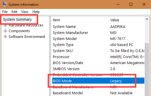 Look At Bios Mode - If Legacy, PC only supports BIOS. If UEFI, PC supports UEFI Look At Bios Mode - If Legacy, PC only supports BIOS. If UEFI, PC supports UEFI