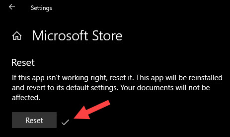 Store app reinstalled in Windows 10