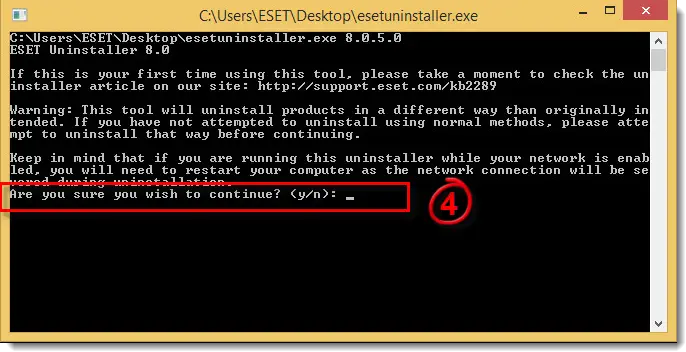 uninstall eset endpoint security windows 10