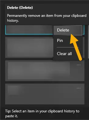 android clipboard history clear