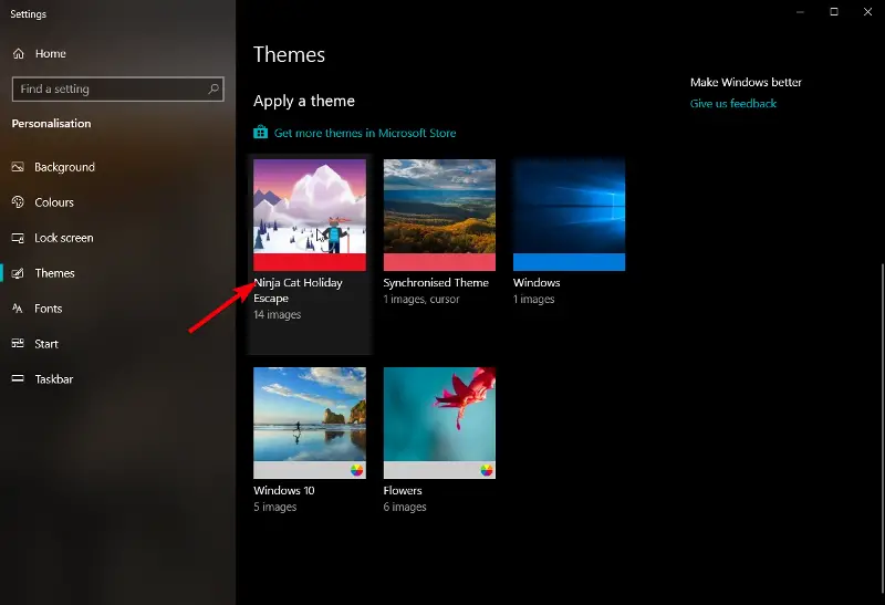 how to make themes for windows 10 cycle automatically