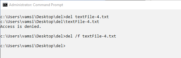 Command to delete file 10