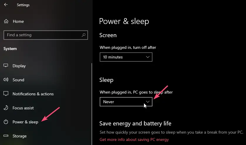 how to turn off sleep mode windows 7