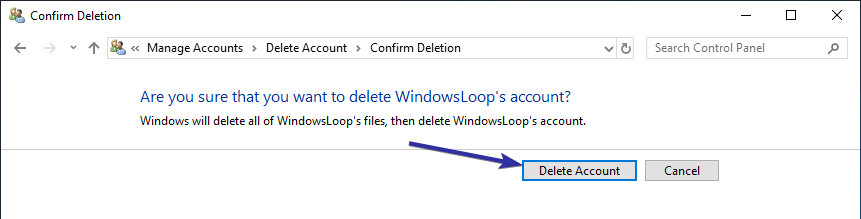 windows 10 user account disappeared