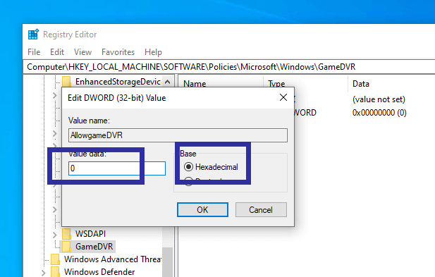 how to disable windows game dvr