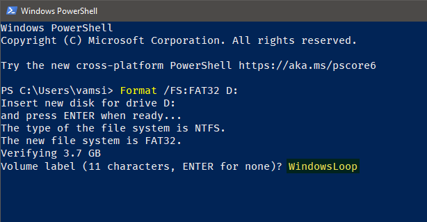 format usb drive fat32 for windows 10 install