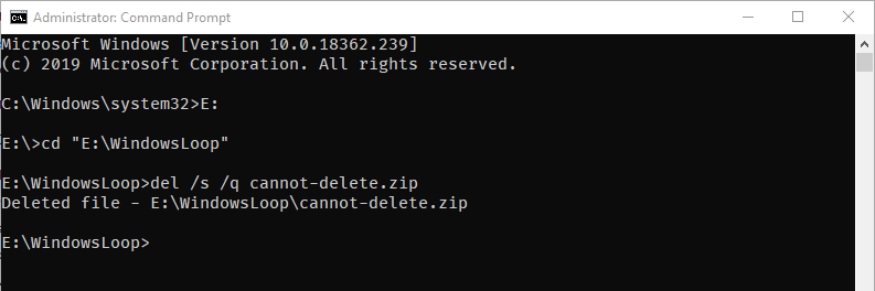 ef does not execute delete command