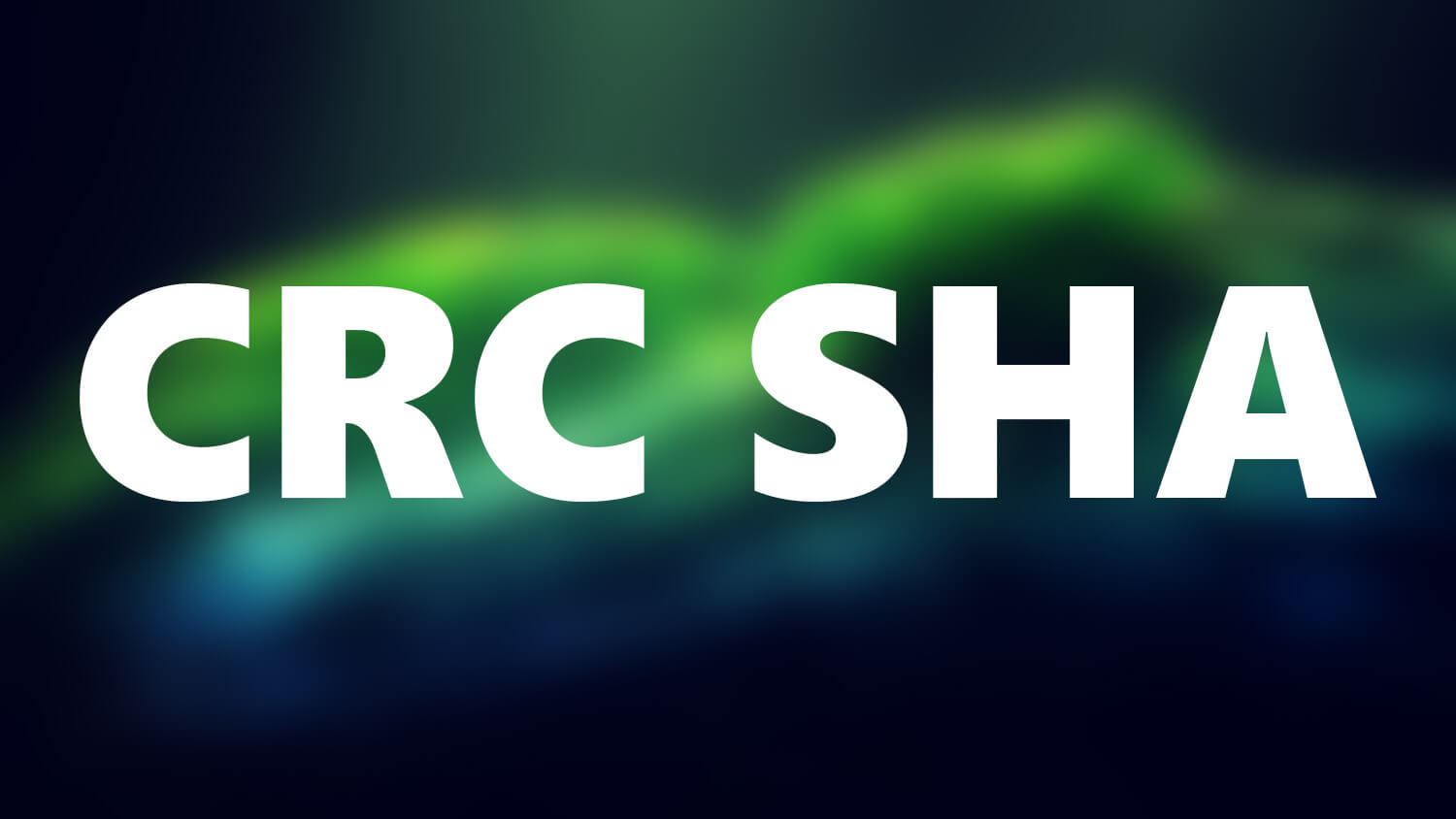 what is crc sha in windows 10
