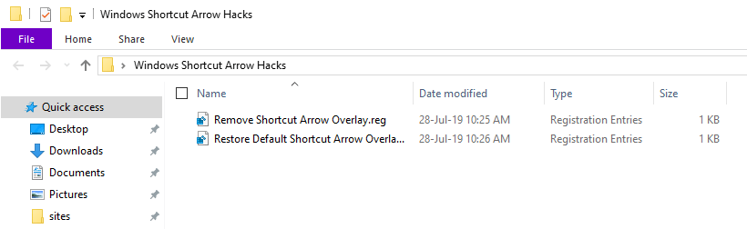 remove shortcut arrow windows 10 software download