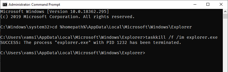 Clear-rebuild-icon-cache-win-10-stop-file-explorer