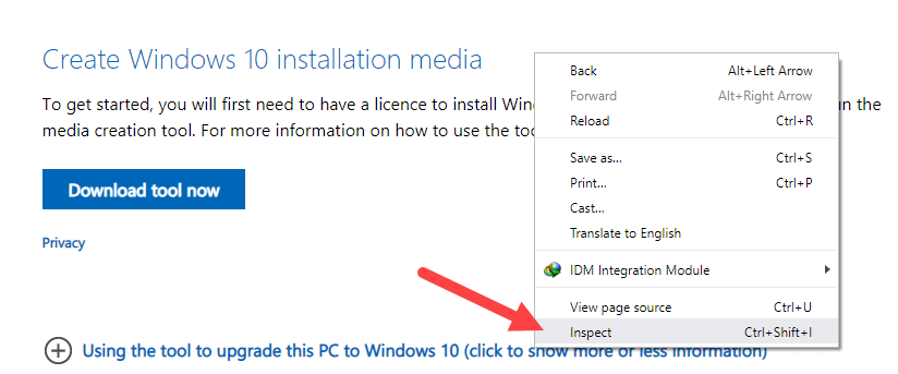 how to download windows 10 iso file without media creation tool