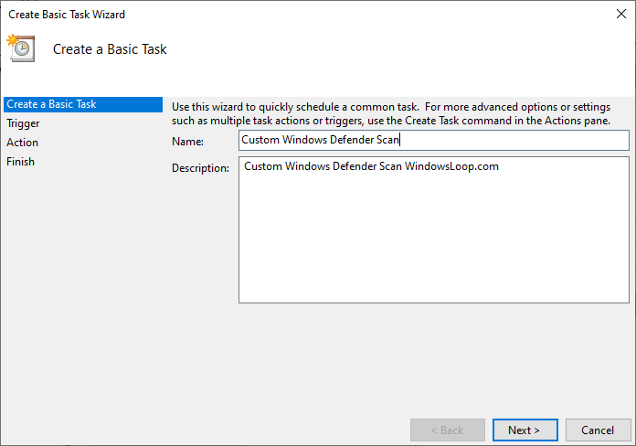 Schedule-windows-defender-scan-name-task
