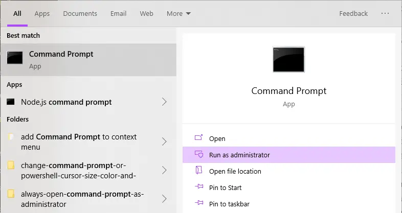 Windows-clear-thumbnail-cache-open-command-prompt-as-admin