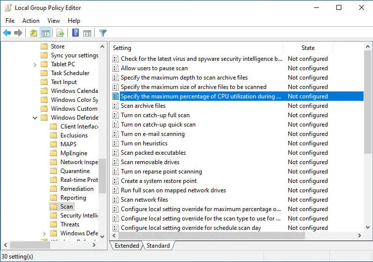 Windows-defender-cpu-usage-limit-open-policy