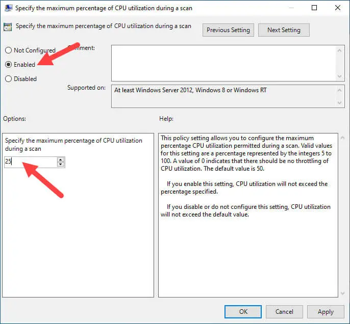 Windows-defender-cpu-usage-limit-set-policy