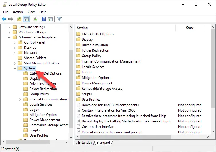 Disable-command-prompt-go-to-policy-folder