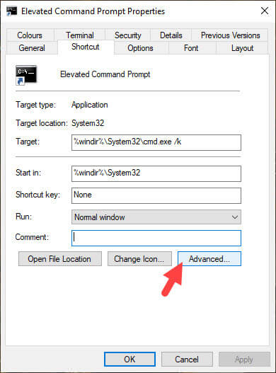 hotkey for command prompt