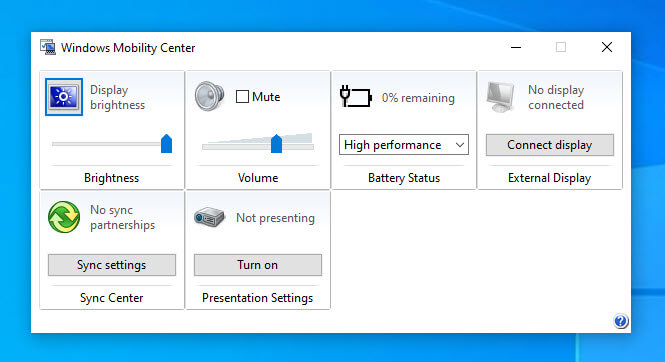 Enable-mobility-center-application-launch