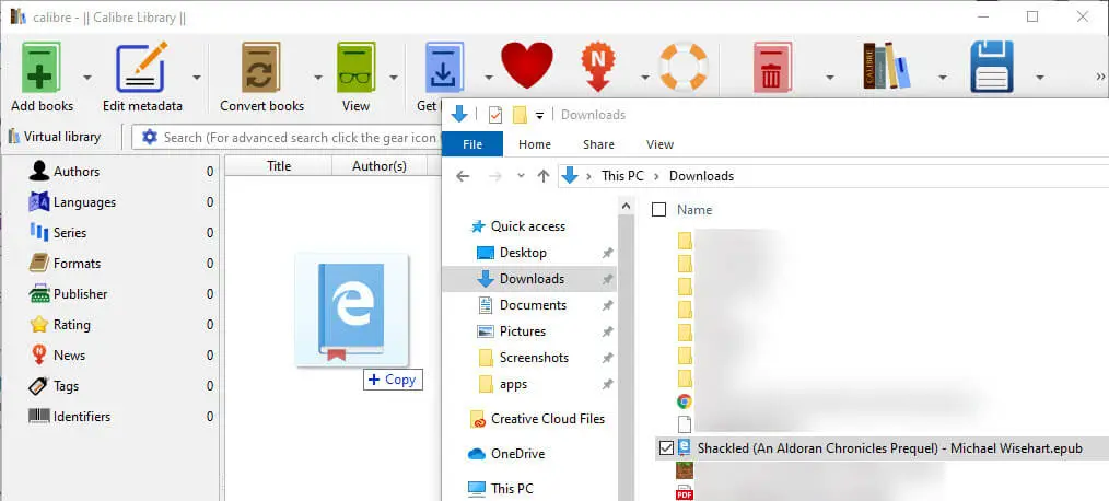 Epub to mobi windows - add epub to calibre