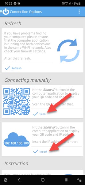 Remote-shutdown-windows-from-android-select-insert