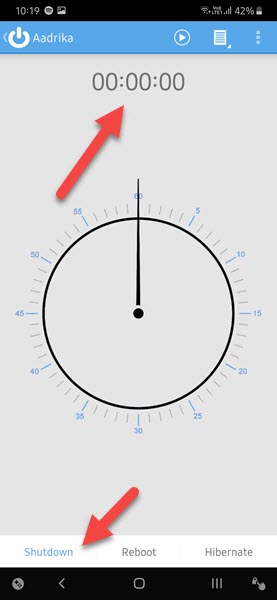 Remote-shutdown-windows-from-android-set-timer