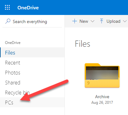 Access-pc-files-in-onedrive-select-pc-option