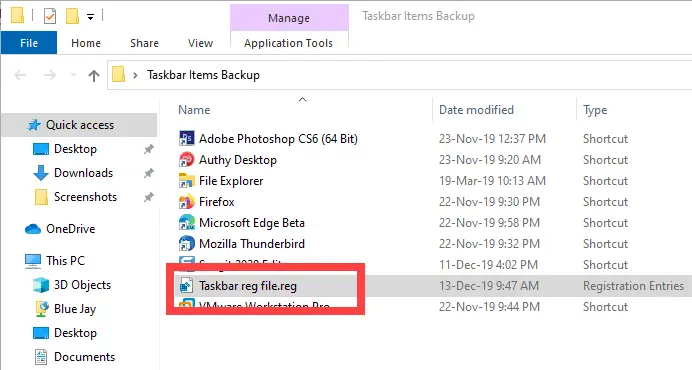 Backup-pinned-taskbar-icons-windows-registry-folder-exported