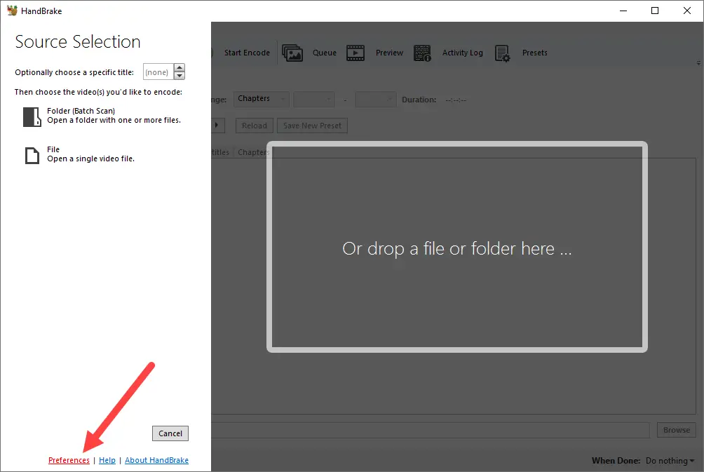 Handbrake-cpu-usage-select-preferences
