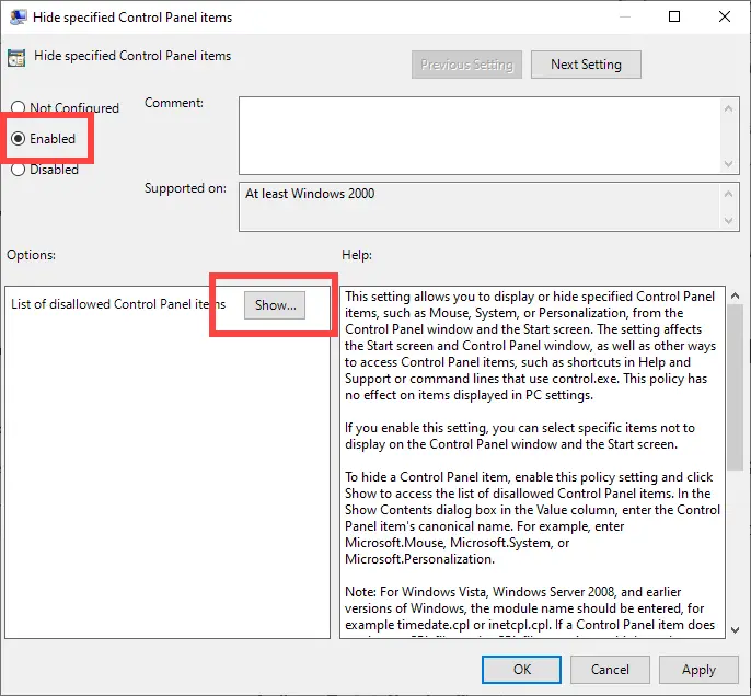 Hide-control-panel-items-gpo-windows-enable-policy