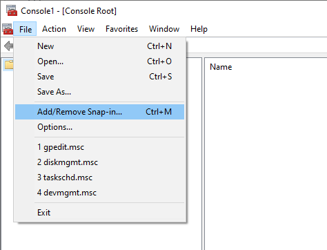 Non-administrator-group-policy-windows-select-add-remove-snap-in