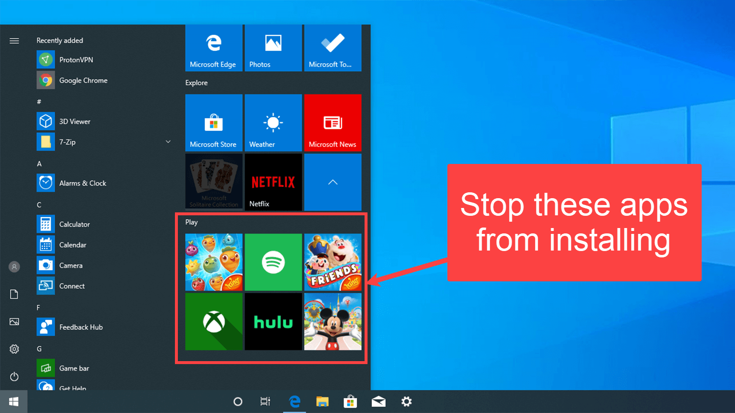 how to turn off suggested apps windows 10
