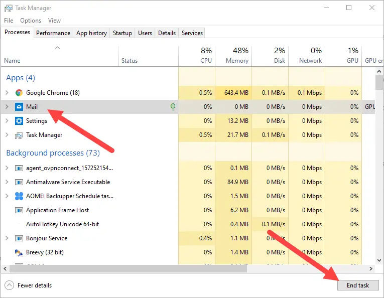 Terminate-microsoft-store-apps-windows-10-task-manager-end-task