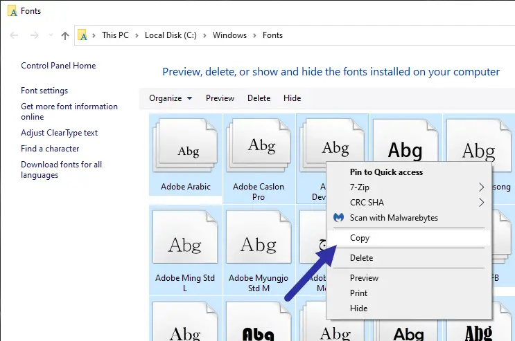 Backup-fonts-windows-fonts-folder