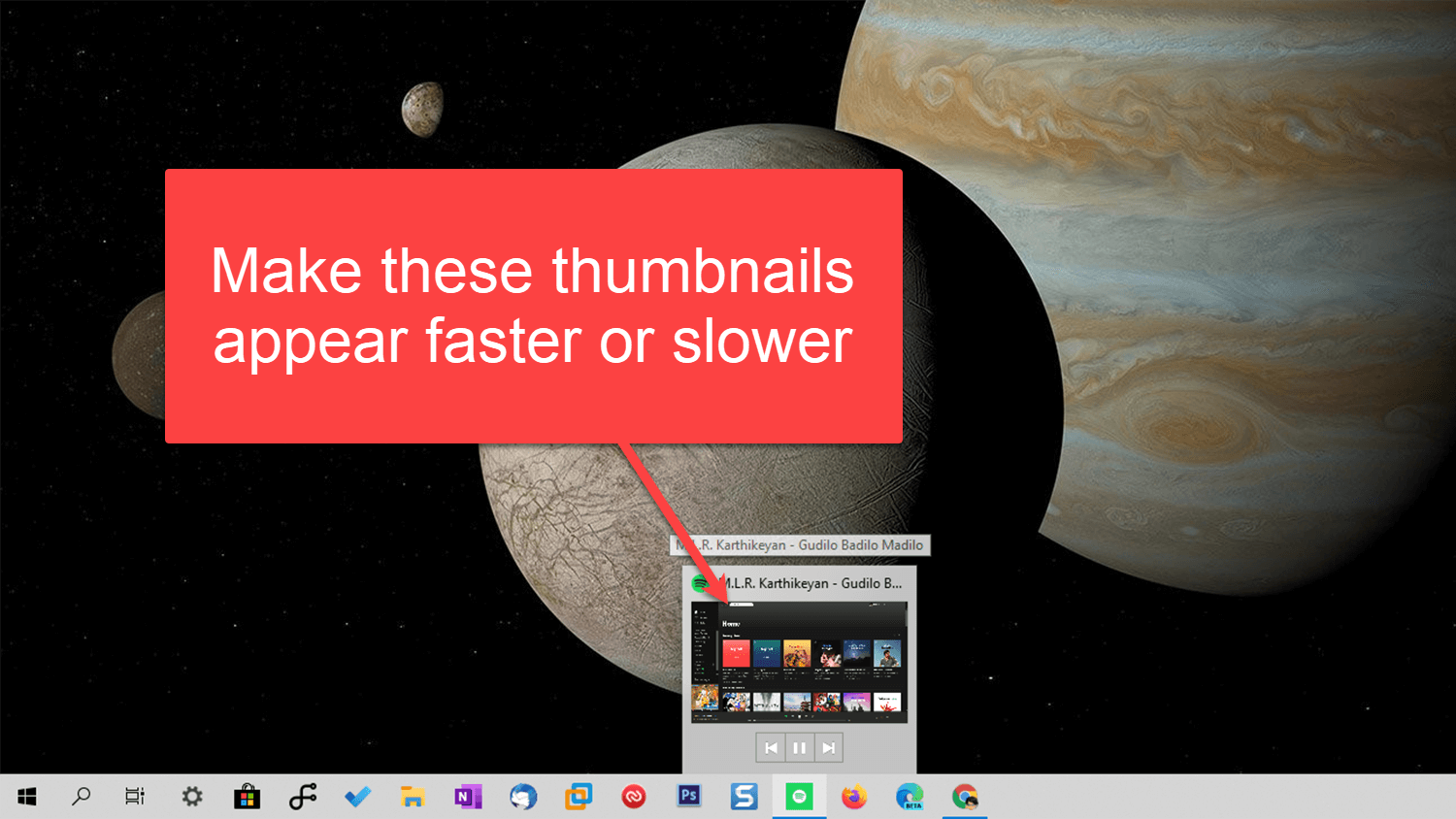 windows 10 hover taskbar