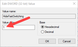 Disable-fast-user-switching-windows-10-change-value-data