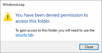 Restrict-folder-access-windows-access-denied-message