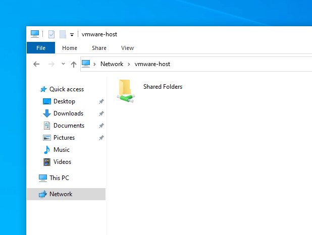 access shared folder mac vmware