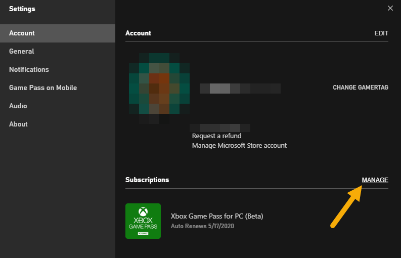 how to cancel a game pass on xbox one