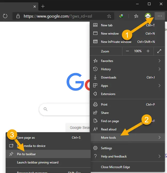 How To Pin Websites To The Taskbar With Microsoft Edge Riset