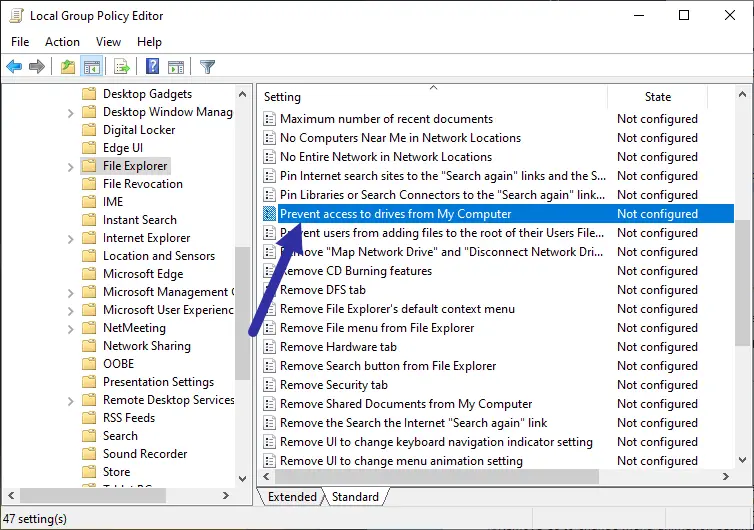Prevent-user-access-to-drives-open-policy